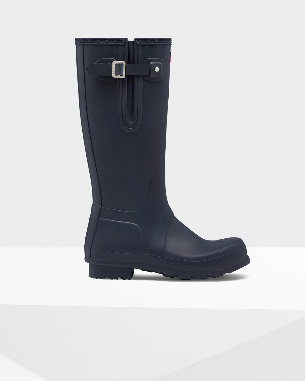 Men Hunter Original Side Adjustable | Tall Rain Boots Navy | NZ-50869-VTYU